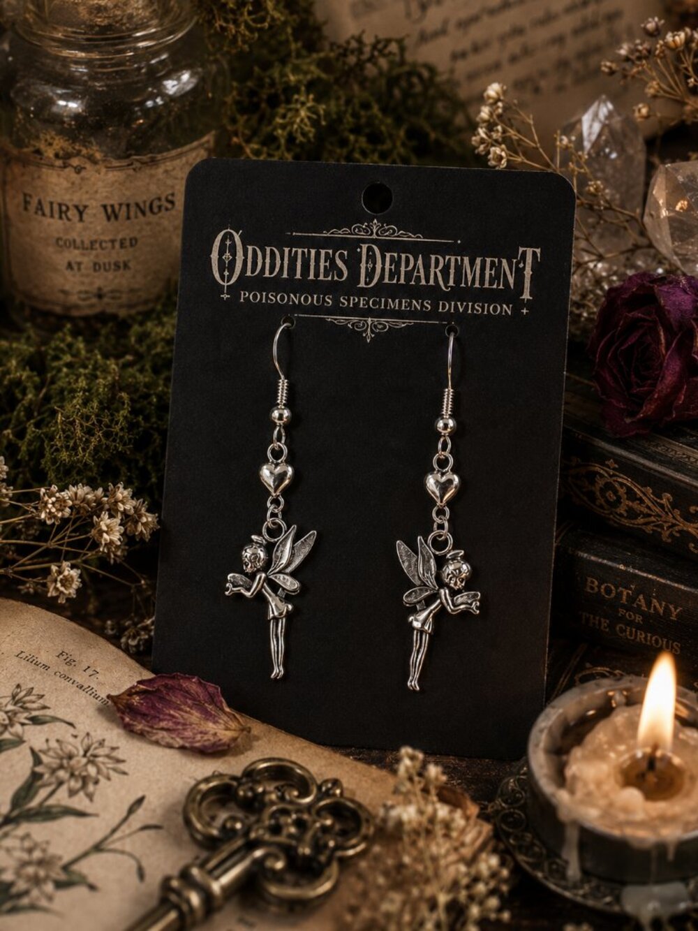The Secret Heart Fairies™ Earrings | Silver Fairy Dangle Earrings